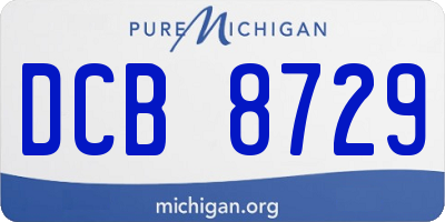 MI license plate DCB8729