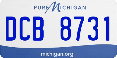MI license plate DCB8731