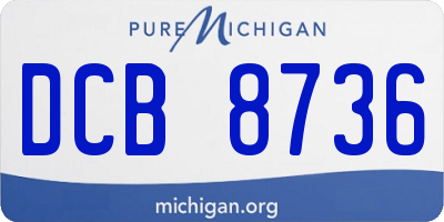 MI license plate DCB8736