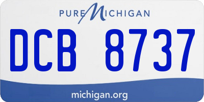MI license plate DCB8737