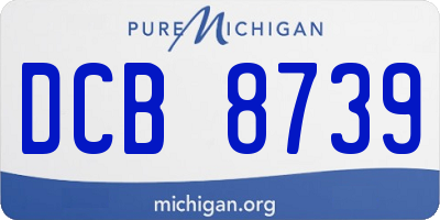 MI license plate DCB8739