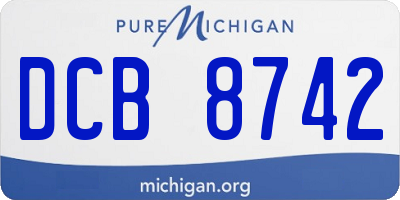 MI license plate DCB8742