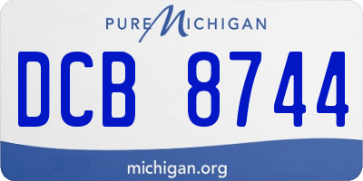 MI license plate DCB8744
