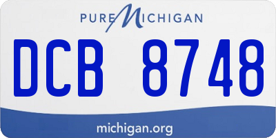 MI license plate DCB8748