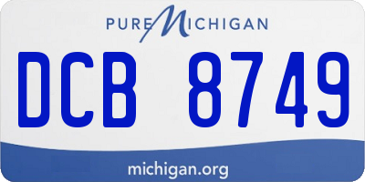 MI license plate DCB8749