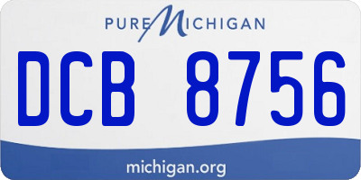 MI license plate DCB8756