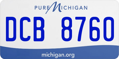 MI license plate DCB8760