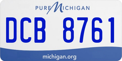 MI license plate DCB8761