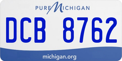 MI license plate DCB8762