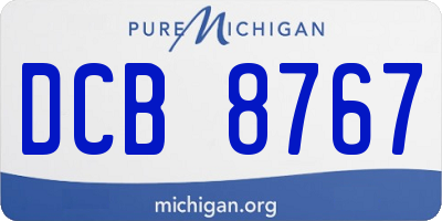 MI license plate DCB8767