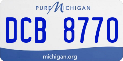 MI license plate DCB8770
