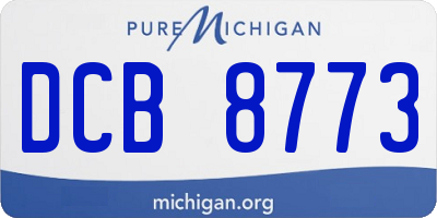 MI license plate DCB8773