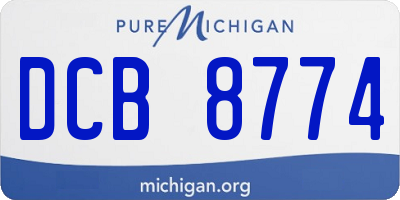 MI license plate DCB8774