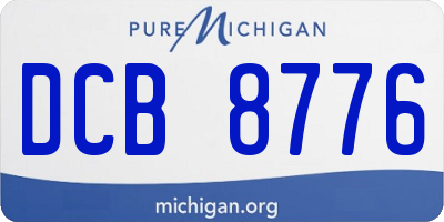 MI license plate DCB8776