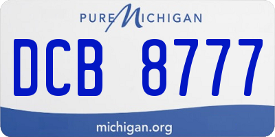 MI license plate DCB8777
