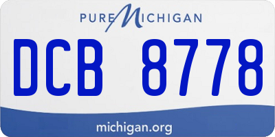 MI license plate DCB8778
