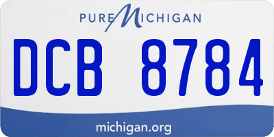 MI license plate DCB8784