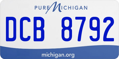 MI license plate DCB8792