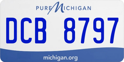 MI license plate DCB8797
