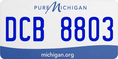 MI license plate DCB8803