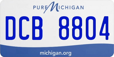 MI license plate DCB8804