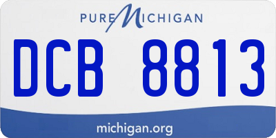 MI license plate DCB8813