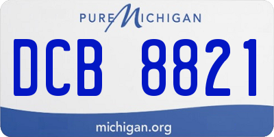 MI license plate DCB8821