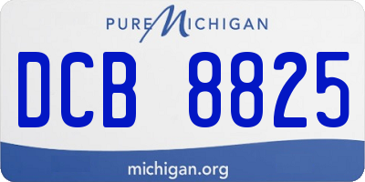 MI license plate DCB8825