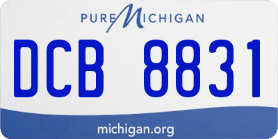 MI license plate DCB8831