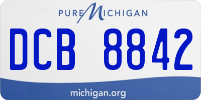 MI license plate DCB8842