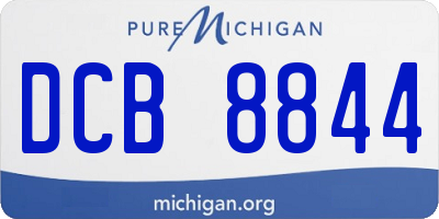 MI license plate DCB8844