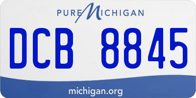 MI license plate DCB8845