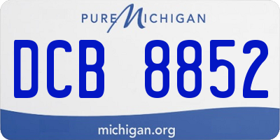 MI license plate DCB8852