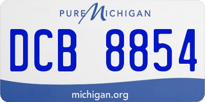 MI license plate DCB8854