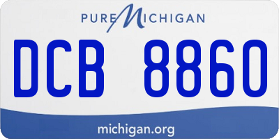 MI license plate DCB8860