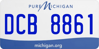 MI license plate DCB8861