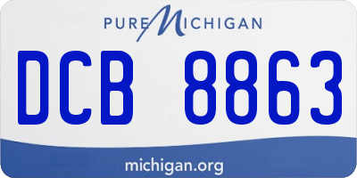 MI license plate DCB8863