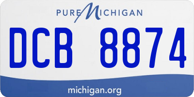 MI license plate DCB8874