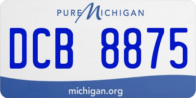 MI license plate DCB8875