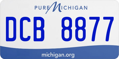 MI license plate DCB8877