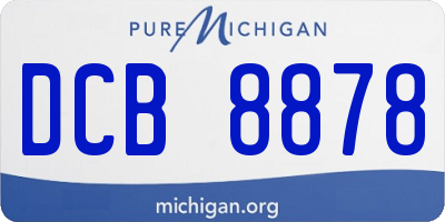 MI license plate DCB8878