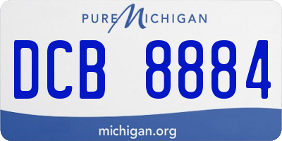 MI license plate DCB8884