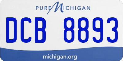 MI license plate DCB8893