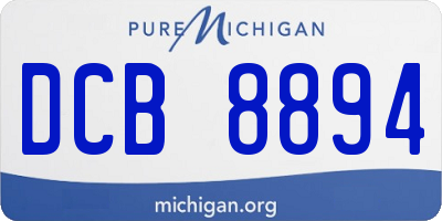 MI license plate DCB8894