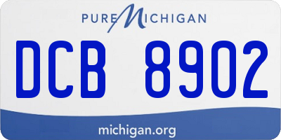 MI license plate DCB8902