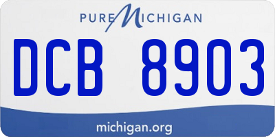 MI license plate DCB8903