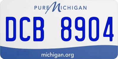 MI license plate DCB8904