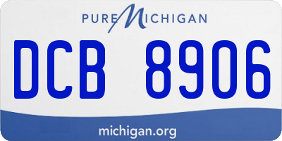 MI license plate DCB8906