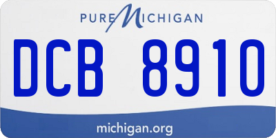 MI license plate DCB8910
