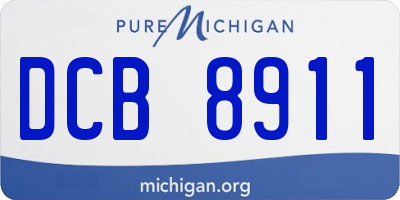 MI license plate DCB8911